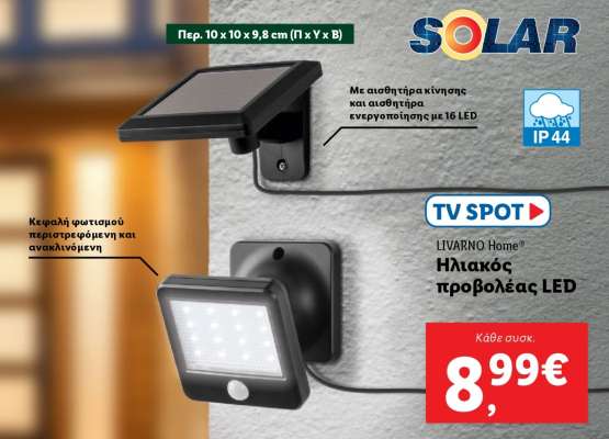 LIVARNO Home® Ηλιακός προβολέας LED