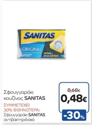 Σφουγγαράκι κουζίνας SANITAS